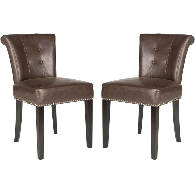 Sinclair 21''H Ring Chair (Set of 2) with Silver Nail Heads  - Safavieh, 1 of 8