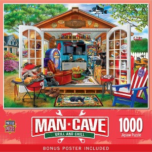 MasterPieces Man Cave - Grill and Chill 1000 Piece Jigsaw Puzzle - 1 of 4