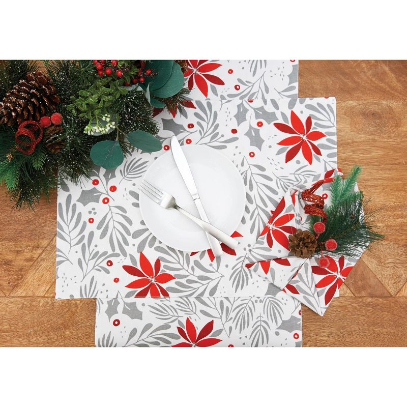 C&F Home Poinsettia Christmas Printed Christmas Winter Table Runner, 4 of 8