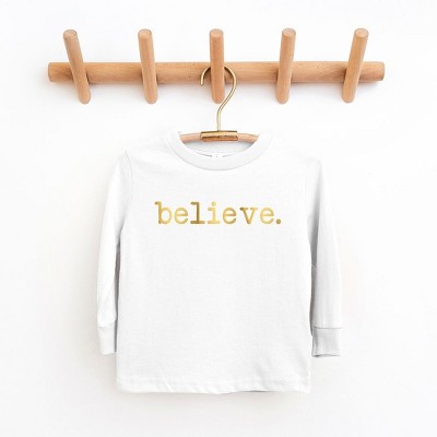 The Juniper Shop Believe Puff Print Youth Long Sleeve Tee