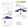 EAGLE PEAK 6.6x6.6 Pop Up Canopy Tent Instant Outdoor Canopy Easy Set Up Straight Leg Folding Shelter with Wheeled Bag, 8 Stakes and 4 Ropes - 2 of 4