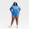 Women's Graphic Pullover Sweatshirt - Universal Thread™ Light Blue Letters - 3 of 3