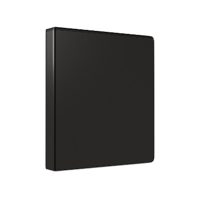 Staples 1" Simply View Binders with Round Rings Black 12/Pack 23733/21685