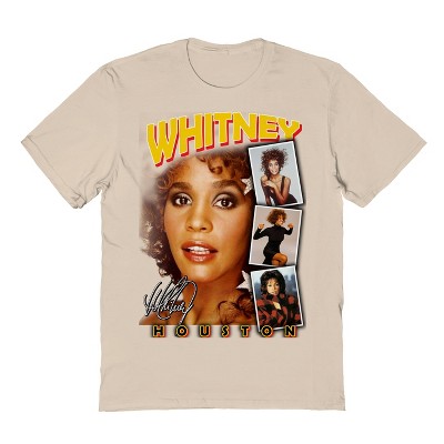 Whitney Houston Men's Photo Collage Short Sleeve Graphic Cotton T-shirt ...