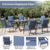 ALAULM 7 Piece Patio Dining Set Outdoor Furniture, Metal Patio Furniture Set 6 Fixed Chairs and Large Table - 4 of 4