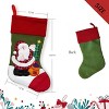 17.5" Embroidered Christmas Stocking Set, 3D Festive Christmas Characters boots decoration - 3 of 4