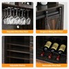 70'' Farmhouse Coffee Bar Cabinet, Liquor Cabinet with Glass Doors & Wine Racks, Kitchen Hutch Buffet Cabinet for Living Room Apartment - 2 of 4
