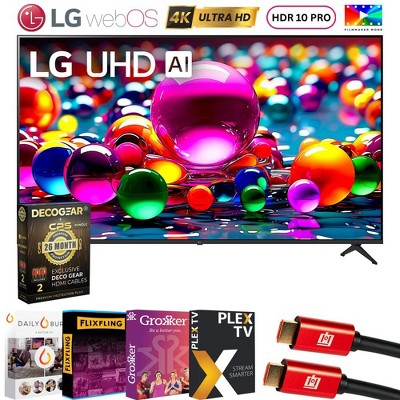 LG 43 Inch UA77 LED AI 4K UHD Smart webOS TV (2025) w/ 26 Month Protection Bundle