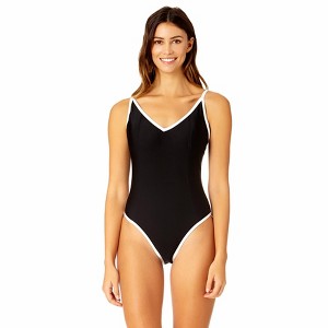 Coppersuit Women's Solid Piped Contour One Piece Swimsuit - 1 of 4