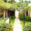 NicBex Metal Garden Arch Trellis, L42.24" X W17.52" X H85.82" Plant Trellis Outdoor Anti-Rust Arched Garden Trellis, Black - 4 of 4