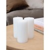 Large Pillar Candles 3x6 Inch ¨C Set of 3 Unscented Dripless Candles, Long Burning Rustic Finish for Weddings, Home Decor - 4 of 4