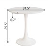 FONTOI Dining Tables with a Round Manufactured Tabletop, Glam Style, Special Design, International Concept, White, 31.5"*31.5"*29.5" - 3 of 4