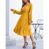 Clearlove Casual V Neck Layered Long Sleeve Wedding Guest Maxi Dresses for Women Flowy Maxi Dress - 2 of 4