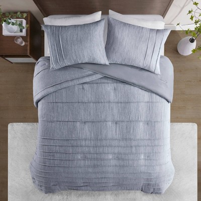 Beautyrest Maddox Striated Cationic Dyed Oversized Comforter Set with Pleats