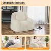 coucheta Polyester Rabbit Fur Texture Lazy Sofa with Horn Design, Soft Plush Comfortable Modern Living Room - 3 of 4