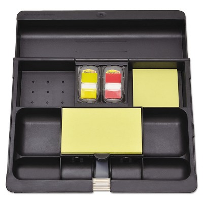 Post-it Recycled Plastic Desk Drawer Organizer Tray Plastic Black C71