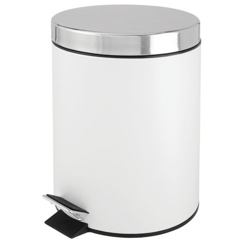 Removable Liner Bucket Garbage Bin Bronze mDesign Small Step Trash Can 