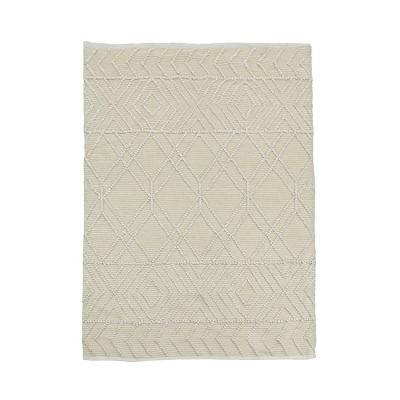4x6 Geometric Hand Woven Indoor/Outdoor Rug Sand - National Tree Company