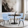 CLIHOME 2 Pieces Armless Dining Chairs, Modern Leather Upholstered Chairs with Comfy Backrest and Sturdy Metal Legs 20" Height - 3 of 4