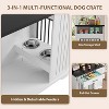 Wooden Dog Crate Furniture with Feeding Bowls & Storage, Heavy-Duty Indoor Dog Kennel End Table, Decorative Dog Crate for Small to Large Dogs - 4 of 4