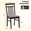 Costway Upholstered Dining Chair Set of 4 Kitchen Armless Padded w/ Slanted Backrest - 3 of 4