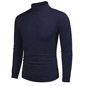 COOFANDY Men's Slim Fit Mock Turtleneck Pullover Sweater Casual Basic Knitted Thermal Sweaters - 1 of 4