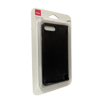 Verizon Folio Wallet Leather Case for iPhone 7 Plus, 6 Plus - Black