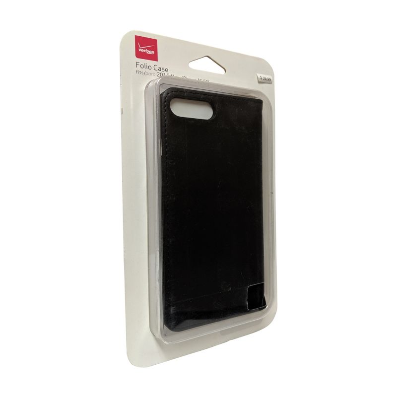 Verizon Folio Wallet Leather Case for iPhone 7 Plus, 6 Plus - Black, 1 of 5