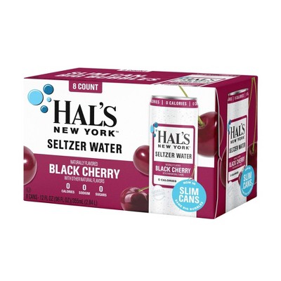 Hal's New York Black Cherry Seltzer Sparkling Water - 8pk/12 fl oz