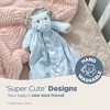 Bearington Baby Lil' Tracer Snuggler, 15 Inch Light Blue Dinosaur Plush Stuffed Animal Security Blanket Lovey - 3 of 4