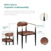 Boucle Dining Chair Set of 2 , Mid-Century Luxury Upholstered Armchairs for Kitchen Restaurant Café-Morden Fort - 4 of 4