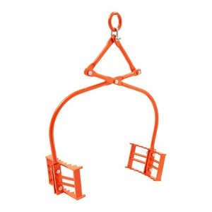 VEVOR 24in Stone Lifting Tongs, 2-Claw Rock Tongs,Heavy Duty Steel Log Tongs,1100LBS Lifting Capacity,Swivel Log Grapple,Serrated Claw Design,Orange - 1 of 4