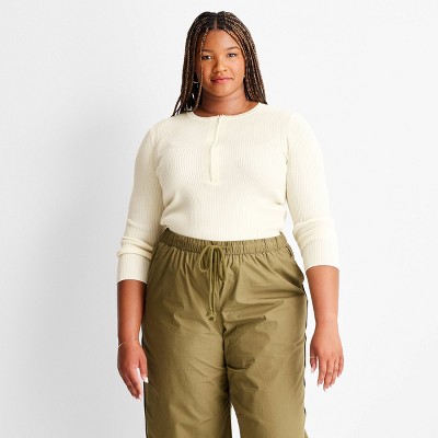 Women's Crewneck Zip-Front Sweater - Future Collective