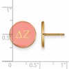 Black Bow Jewelry 14k Yellow Gold Plated Sterling Silver Delta Zeta Greek Life Stud Earrings - 2 of 3