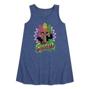 Girls' - LOL Surprise! - Sways Spray Paint Graphic Sleeveless Aline Dress - 1 of 4