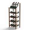 Life Story MyWinebar 15 Bottle Wine Holder Wood Frame Floor Storage Rack Display Stand with Tilted Top Shelf and 4 Flat Display Shelves - 2 of 4