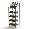 Life Story MyWinebar 15 Bottle Wine Holder Wood Frame Floor Storage Rack Display Stand with Tilted Top Shelf and 4 Flat Display Shelves - image 2 of 4