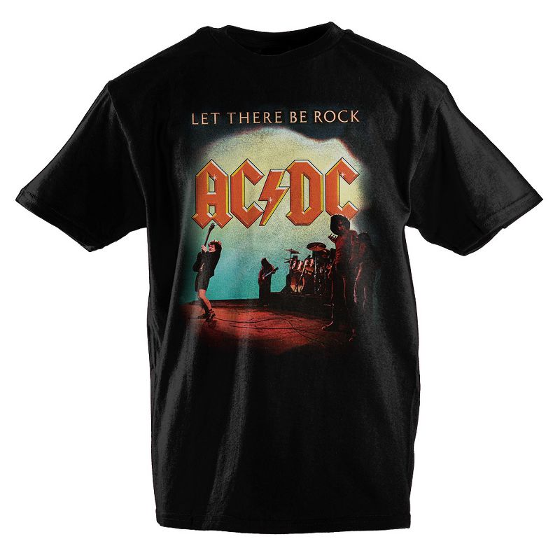 Youth Rock Let There Be Rock Classic Vintage ACDC Shirt Boys Graphic Tee, 1 of 2