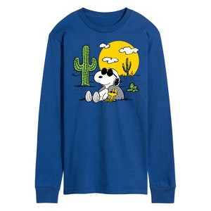 Men's - Peanuts - Snoopy and Woodstock Long Sleeve Graphic T-Shirt - 1 of 4
