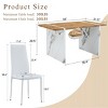 Infurnic Dining Sets Wood Veneer Dining Set with 6 Chairs Marble Style Legs Modern Minimalist Kitchen Table Collection, White, 55"*31.5"*29.5" - 3 of 4