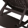 Waverly Patio Faux Wicker Chaise Lounge Brown - Christopher Knight Home: Adjustable, Weather-Resistant - image 3 of 4