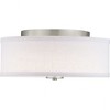 Progress Lighting Inspire Collection 1-Light LED Flush Mount in Brushed Nickel with Summer Linen Shade - 4 of 4