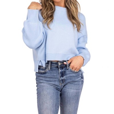 Women's Cuddly Classic Cropped Sweater - WISHLIST