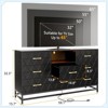 Jojoka Modern 8-Drawer Dresser with LED Lights & Charging Station, Wood Storage Chest & TV Stand for Bedroom or Living Room, Black - 2 of 4