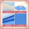 LAGarden 6 Ft Fringe Umbrella Replacement Canopy Top Cover Outdoor Patio Blue - 3 of 4