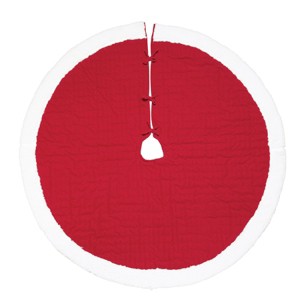 C&F Home Red Velvet Stitch Tree Skirt - 1 of 1