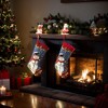 Snowman Motif Christmas Decorations 19" Christmas Stockings, Polyester Blend Stocking Stuffers with Hanging for Mantel Christmas Tree Holiday Decor - 4 of 4