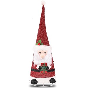 45-inch Tinsel Santa Claus Christmas Decor with LED Lights (Red & White) - 1 of 4