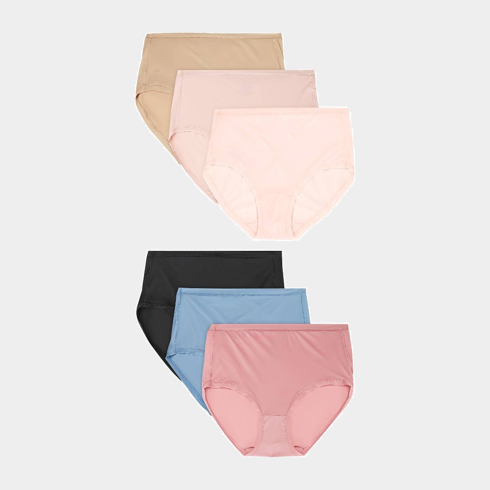 Hanes Women's 6pk Comfort Flex Fit Modern Briefs - Assorted Color S