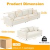 Jump Into Fun 102.4'' Cloud Couch, Plush Corduroy 4-Seat, Sofa Convertible Deep Seat Sofa Lounge Chair With Pillows for Living Room, Apartment - 4 of 4